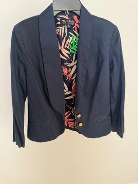 The Webster at Target Navy Blazer with Floral Lining